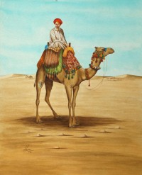 S. A. Noory, 12 x 15 Inch, Water color on Paper, Figurative Painting, AC-SAN-060